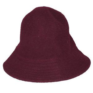 Vintage 1960s Normandy Burgundy Bowl Bucket Hat